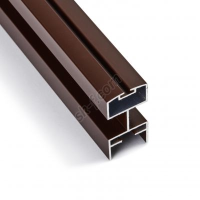 Профиль ручки москитной сетки плиссе SKF коричневый